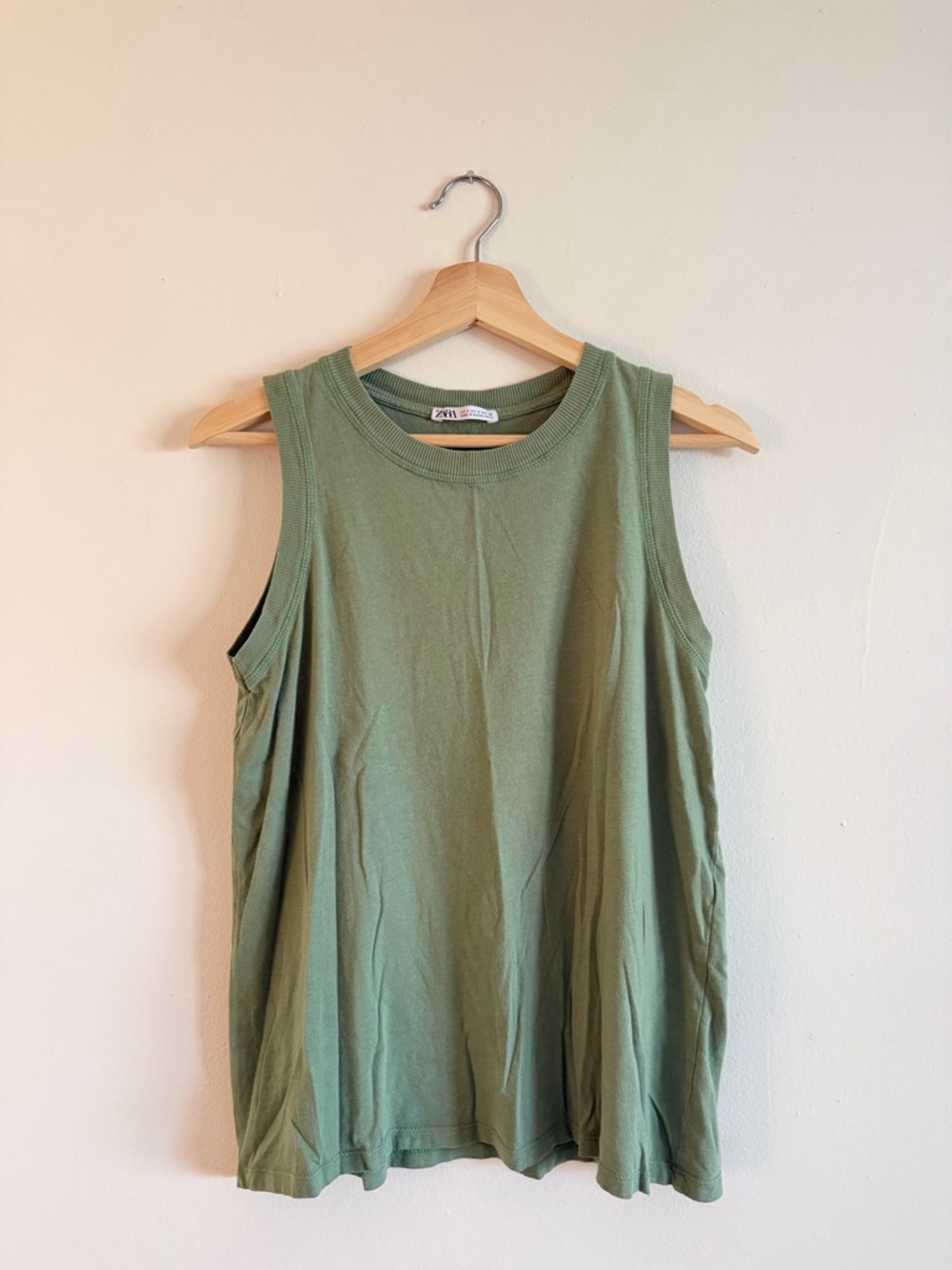 Olive Green Sleeveless Tank Top